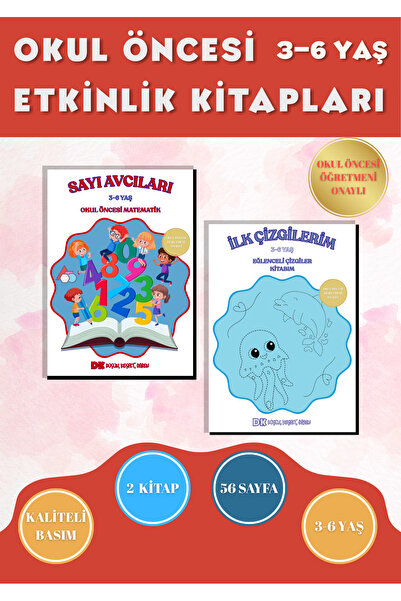 DK Çocuk 3–6 Yaş Okul Öncesi Büyük Resimli Öğretici Eğitim Seti 2 Kitap