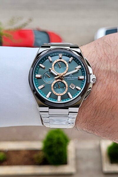 Daniel Klein Dial Green Band Metallic Color 43.5 mm 2 Year Warranty Internal ...