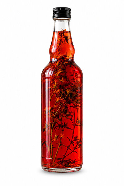 KÖY YAKASI 100 ml Ev Yapımı Kırmızı Kantaron Yağı Cilt Yaraları İçin Bakım Yağı