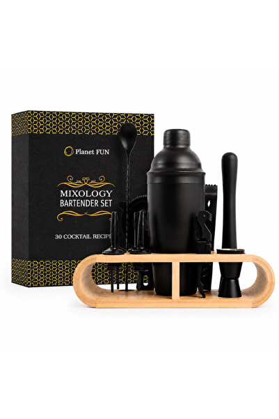 OEM Set Cocktail Shaker, Mixology,1 piese, otel inoxidabil, shaker negru, 750...