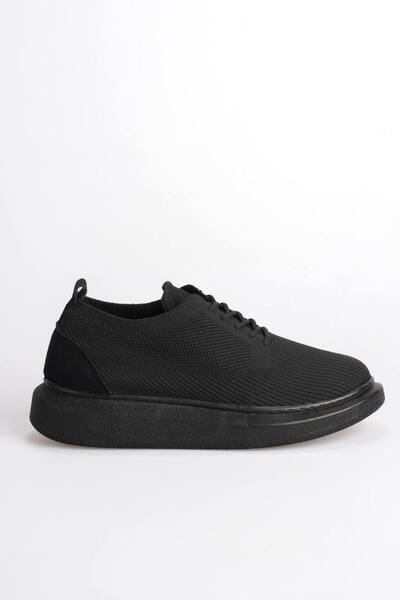 KB-M101KubackCharcoal Knitwear Lace-Up Casual Men's Shoes