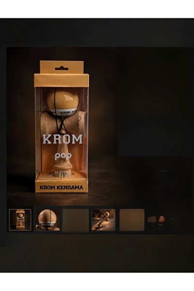 Krom Pop Kendama KROM Pop, Lemn de fag, Minge cu vopsea aderentă, Joc de înde...