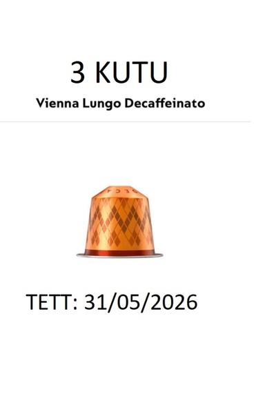 Nespresso Vienna Lungo Decaffeinato Kapsül Kahve 3 X 10lu (30 KAPSÜL) TETT: 3...