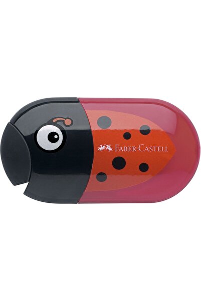 Faber Castell BUBURUZA FABER-CASTELL ASCUȚITOR DE CREIOANE CU GUMĂ DE ȘTIRAT
