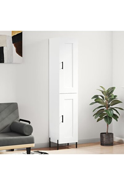Concept Dulap înalt, alb, 34,5x34x180 cm, lemn prelucrat