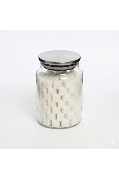 ÖZ HOME Vakumlu Metal Kapaklı Saklama/Düzenleme Kavanozu 900 ml