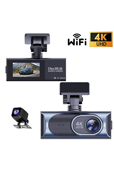 Sezy 4K 1.97" Ekran Wifili Araç Kamerası Geri Görüş Kameralı Gece Görüşlü Ara...
