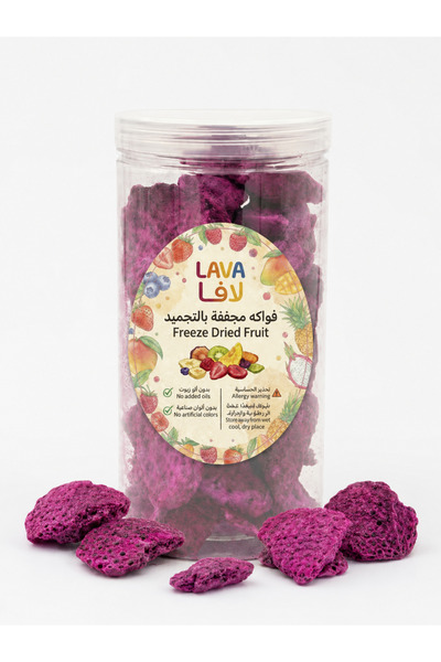 Lava Roastery فواكه مجففة، فاكهة التنين المجففة بالتجميد 100 غرام - طبيعية بد...