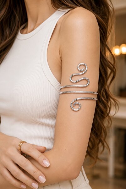 Sevil Gülgün Atelier El Yapımı Çift Katlı Arm Cuff - Sarmal Pazubent