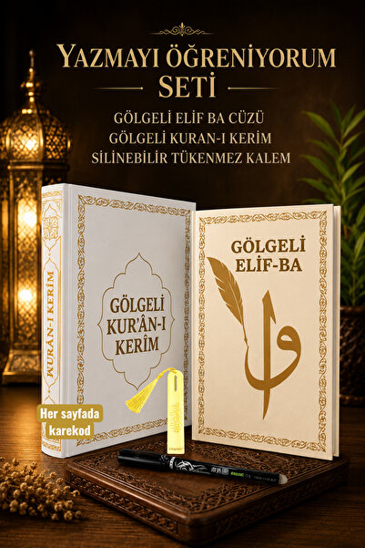 kitapsev Gölgeli Elifba ve Gölgeli Kuranı Kerim Yazmayı öğreniyorum (Karekodlu)