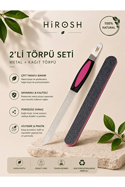 HİROS'H 2-Piece Rasp Set Paper and Metal Rasp