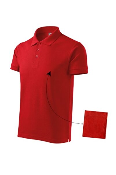 Malfini Tricou polo bărbătesc, bumbac 212, roșu S