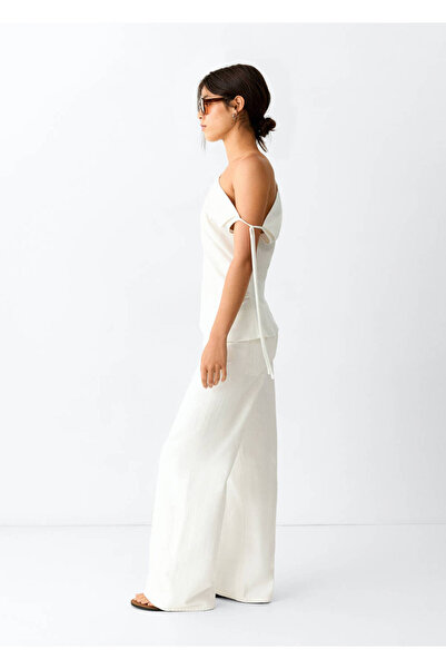 Mango Teen Düşük bel wide leg jean pantolon