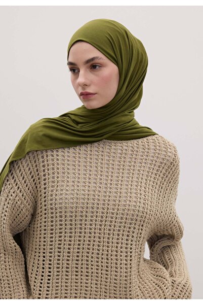 Freshscarfs Yosun Yeşili Bambu Penye Şal