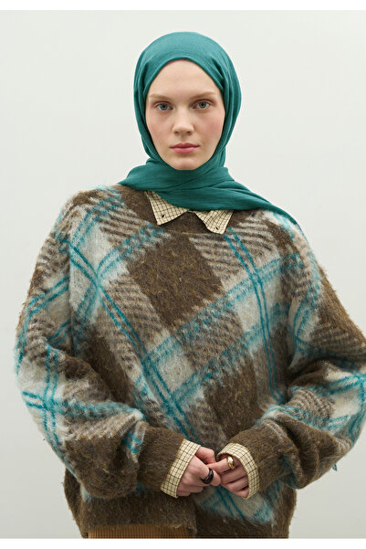 Freshscarfs Kaşmir Dokulu Şal Petrol Yeşili