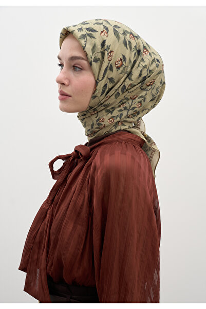 Freshscarfs Κασκόλ από βαμβάκι και βισκόζη με σχέδιο Çağla Leana