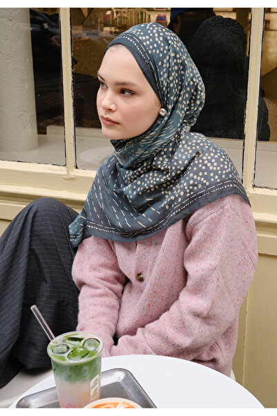 Freshscarfs Dot Elegance Desen Rami Şal Deniz Köpüğü