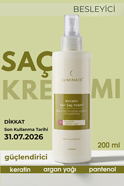 Luminate Saç Kremi Keratin Ve Argan Yağı Düzleştirici Kolay Tarama Spreyi Isı...