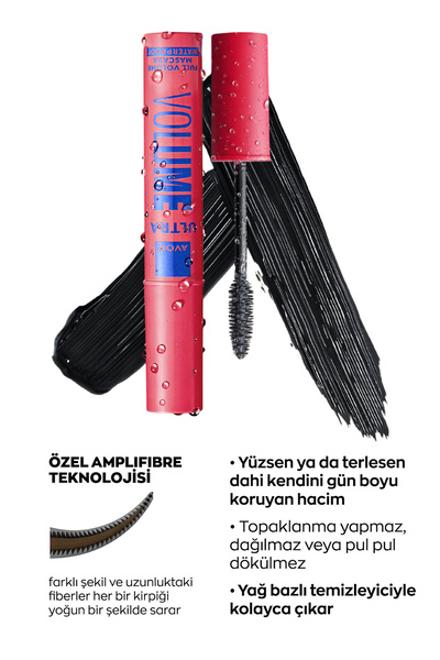 AVON Mascara Ultra Volum Rezistentă la Apă Negru Intens