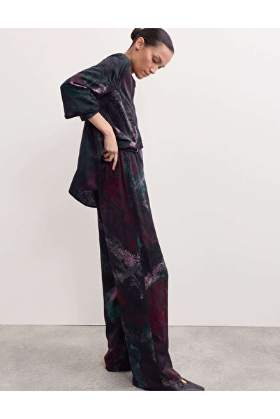 Marks & Spencer Baskılı Geniş Paça Pantolon