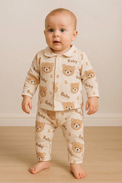 anne dokunuşu gibi KUZUM BEBE Brown 2-Piece Top and Bottom Set Organic Cotton...