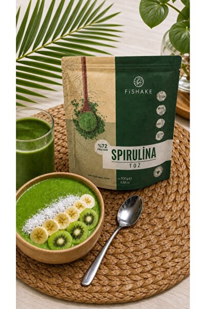 FiShake Organik Spırulına Tozu / Powder 50 gr