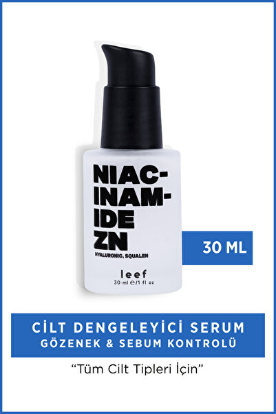 Leef Niacinamide Çinko Gözenek Serumu Yağlı Cilt Akne Leke Görünümünü Azaltan...