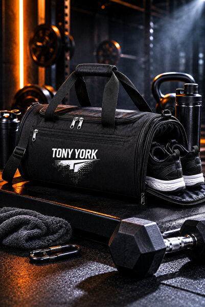 Tony York Geantă de sport unisex cu volum mare, model confortabil, antrenamen...