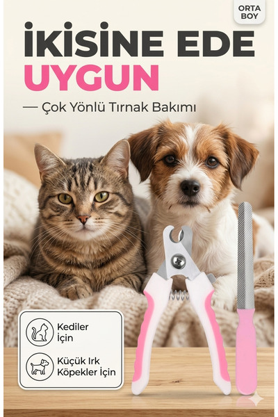 Beatitude Kedi Ve Küçük Irk Köpek Tırnak Makası ve Törpü Seti Evcil Hayvan Tırnak Manikür Bakım ürünü