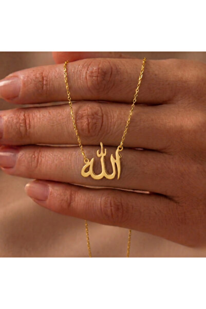 Soleildor 925 ayar Orijinal Gümüş Kişiye Özel Dini Allah yazılı Arapça Gümüş ...