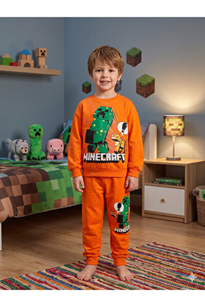 Pajama Shop Σετ αθλητικής φόρμας για αγόρια, 100% βαμβακερό ύφασμα, πορτοκαλί...