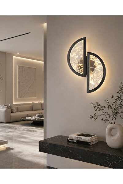 Özcan Aydınlatma 2868-Apl-19 Alabaster Aplik Siyah