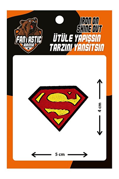 FANTASTIC ARMA 10'lu Paket Ütü Ile Yapışan Dokuma Arma Patch Yama Superman Mo...