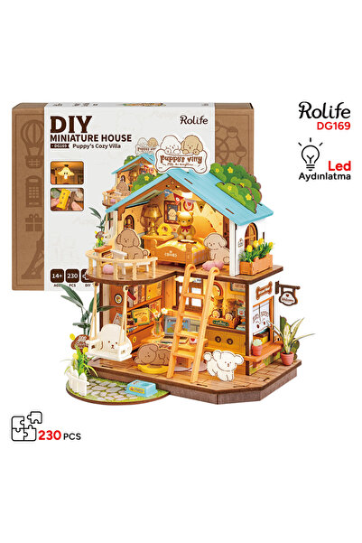 Rolife 3D пъзел, Кученцето - Уютна вила - Направи си сам - Мини къща, RolIfe,...