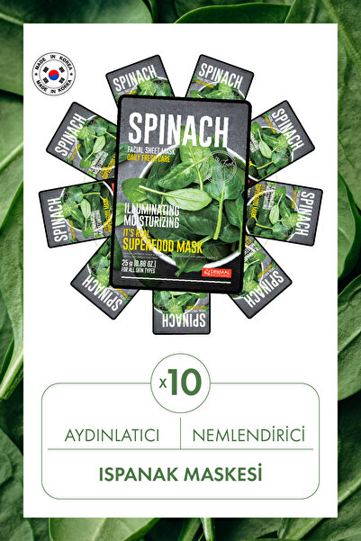 Dermal Brightening and Moisturizing Spinach Mask 25 Gr 10 Pieces