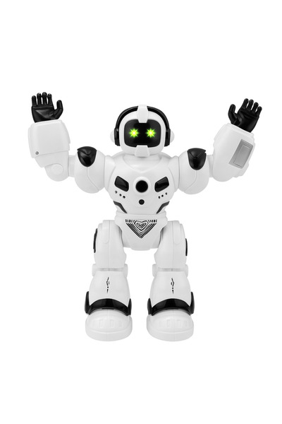 OEM Robot Interactiv cu Mișcare, Lumini LED și Sunete, 20 cm, Alb-Negru, Jucă...