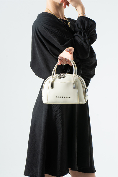 DEV 3 ADAM Cream Two-Compartment Stylish and Elegant Women's Shoulder and Cro...
