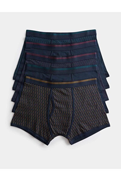 Marks & Spencer 5'li Pamuklu Streç Cool & Fresh™ Geometrik Trunk Seti