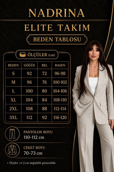 Nadrina Lazer Kesim ELİTE Takım Elbise