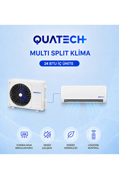 QUATECH 24.000 Btu/h A++ Enerji Sınıfı R32 Duvar Tipi Inverter Klima