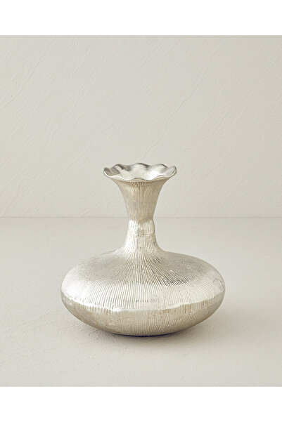 English Home Silva Metal Vazo 19.5 x 19.5 x 19 cm Silver