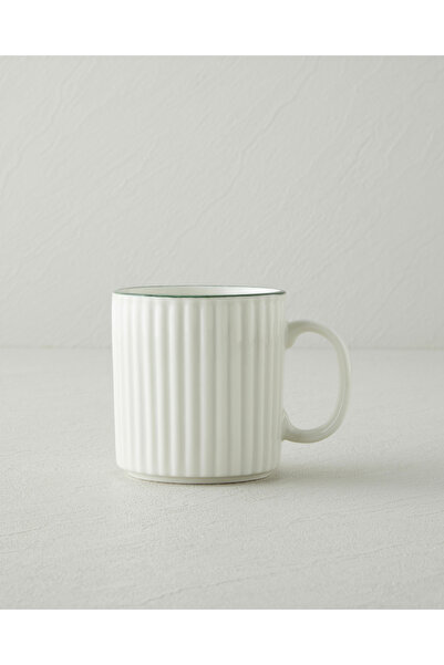 English Home Lunara Porselen Kupa 350 ML Beyaz - Yeşil