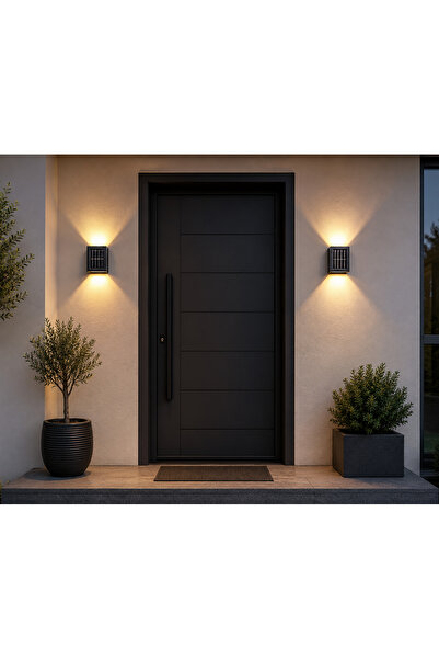 YDGR 2’li Modern Solar LED Bahçe Aplik Lambası