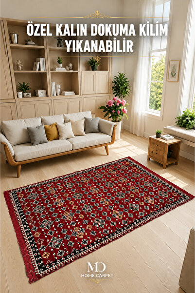 mdhomecarpet Türkiye Şark Köşesi Halısı - Otantik Kilim Desenli, Doğal Dokulu...