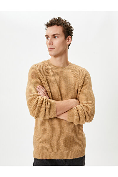 Koton Tricotaj Pulover Decolteu Crew Texturat Moale Slim Fit mânecă lungă