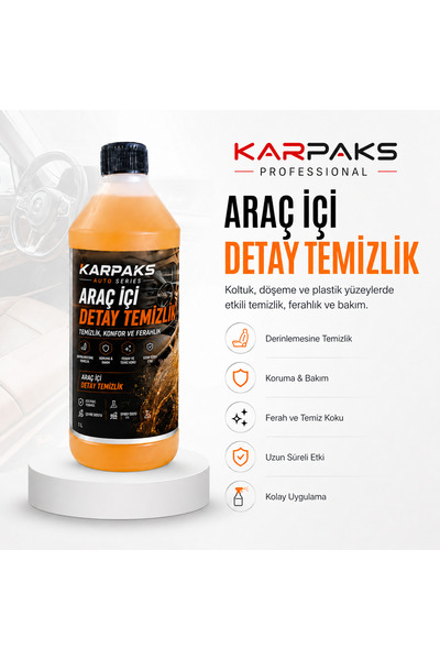 KARPAKS Auto Series Araç İçi Detay Temizleyici 1 LT | Koltuk Döşeme Plastik T...