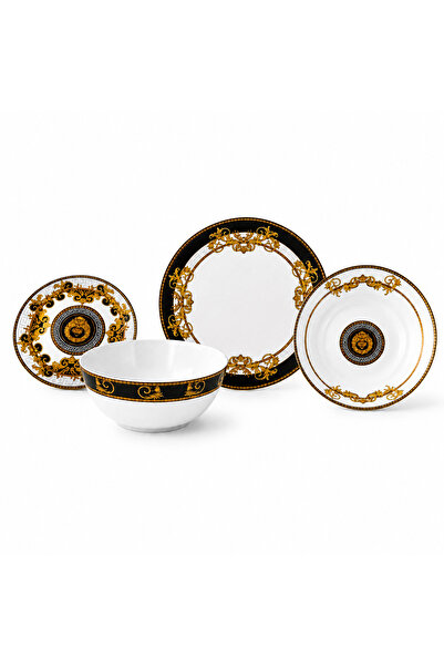 Nu Set veselă opal 19 piese pentru 6 persoane, model Afrodita, farfurii și sa...