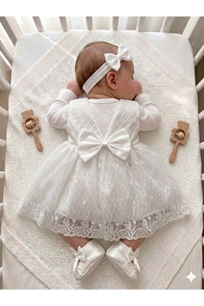 biyan collection Kız Bebek Mevlüt Takımı Gelinlik Abiye Elbise Bebek Doğum Ba...