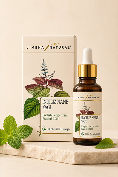 Jimena Natural زيت النعناع الإنجليزي العطري 30 مل، للعناية بالشعر والبشرة