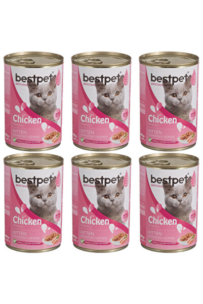 Bestpet Tavuklu Yavru Kedi Konservesi 400gr - 6 Adet